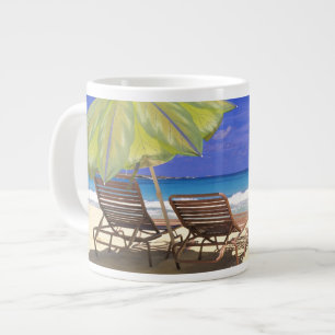 Strandsonnenschirm, Abaco, Bahamas Jumbo-Tasse