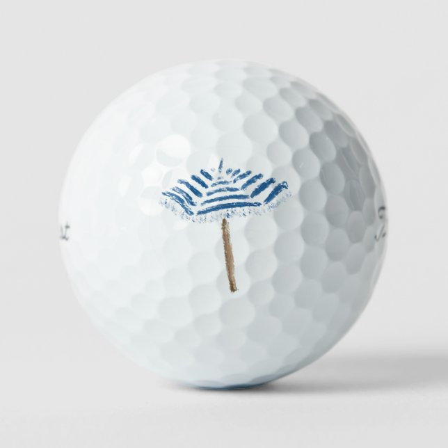 Strandsonnenschirm Golfball (Vorderseite)