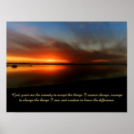 Strandsonnenuntergang Stille Gebet Poster