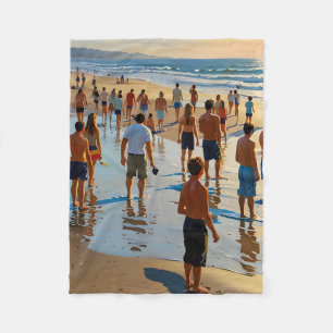 Strandspaziergang Fleecedecke