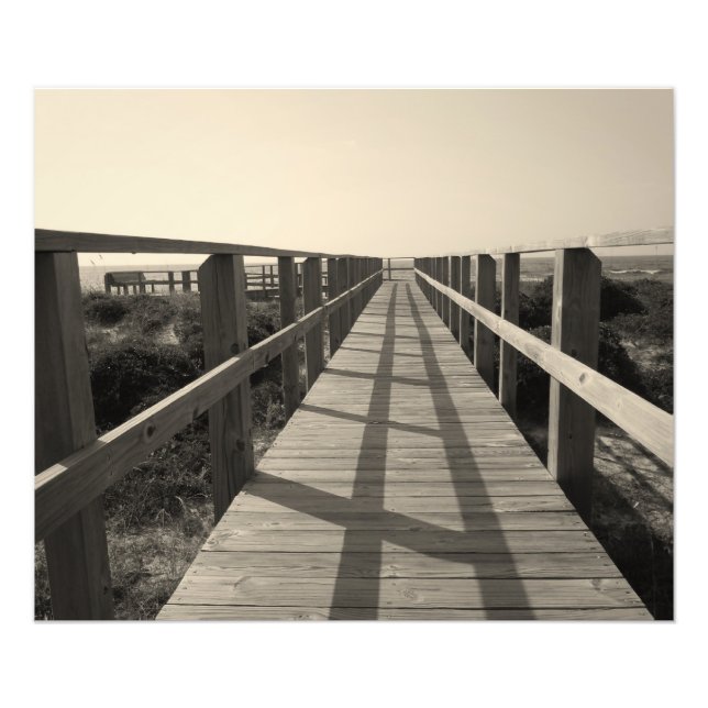 Strandspaziergang in Sepia Fotodruck (Vorne)