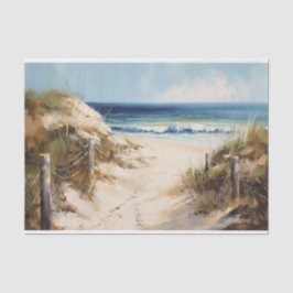 Strandspaziergang Küstenlandschaft Malerei Decoupa Seidenpapier