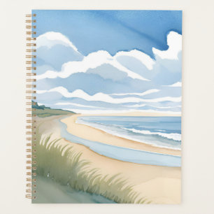Strandspaziergang Küstenozean-Aquarell Planer