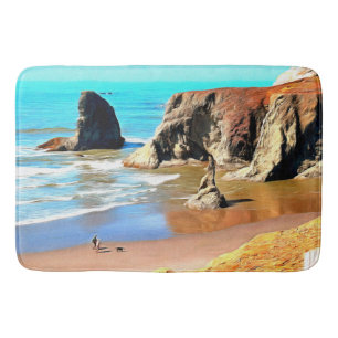 Strandspaziergang mit Hund im Face Rock Park in Ba Badematte