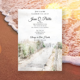 Strandspaziergang zur Begegnung des Lebens im Wass Einladung