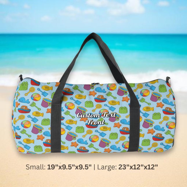 Strandspielzeug-Icons-Muster Duffle Bag (Von Creator hochgeladen)