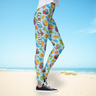 Strandspielzeug-Icons-Muster Leggings