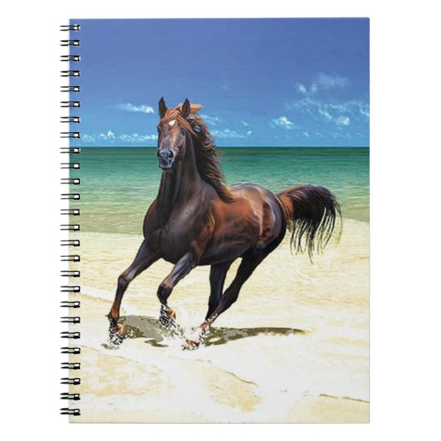 Strandstallions-Notizbuch Notizblock (Vorderseite)
