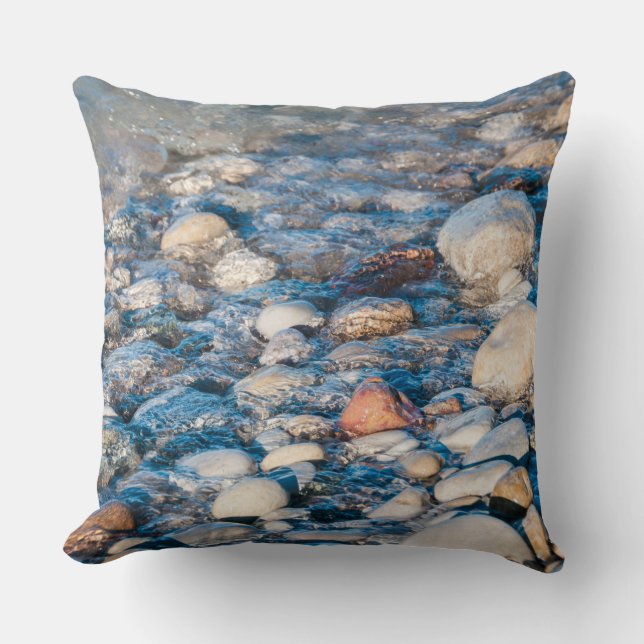 Strandsteine am Seeufer Kissen (Vorderseite)