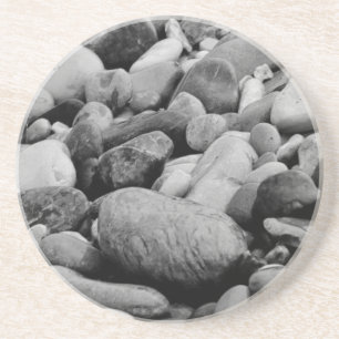 Strandsteine aus schwarzem und weißem Lakeshore Sandstein Untersetzer