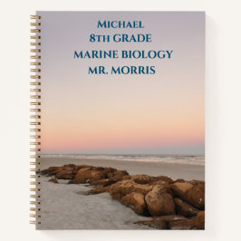 Strandsteine für das Sunset School-KlassenNotebook Notizbuch