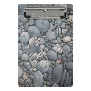 Strandsteine Muscheln Kies Felsen Malerei Mini Klemmbrett