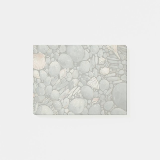 Strandsteine Muscheln Kies Felsen Malerei Post-it Klebezettel (Vorderseite)