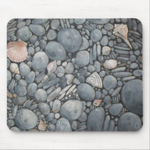 Strandsteine Muscheln Kieselsteine Felsen Malerei Mousepad