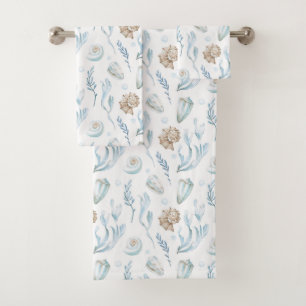 Strandstil Küstenlinie Badhandtuch Set