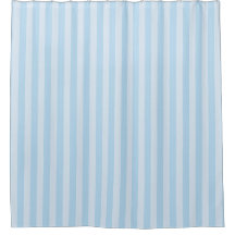 Strandstil-leichte blaue gestreifte Duschvorhang