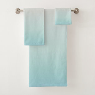 Strandstil Modernes Minimalistisches Türkisblau Badhandtuch Set