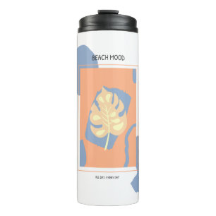 Strandstimmung Abstrakt tropisches Leaf Thermosbecher