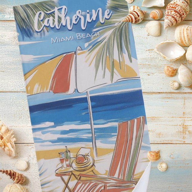 Strandstuhl am Meer Strandtuch (Von Creator hochgeladen)