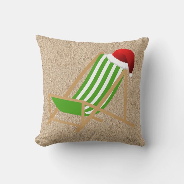 Strandstuhl Weihnachtskissen Kissen (Vorderseite)