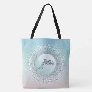 Strandstyle-Delfin-Mandala Tasche
