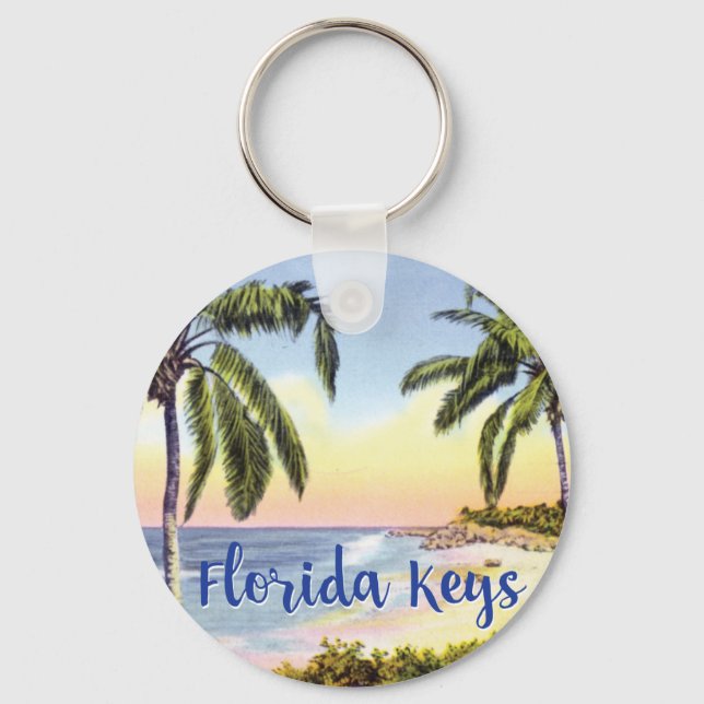 Strandszene Florida Keys Schlüsselanhänger (Vorderseite)