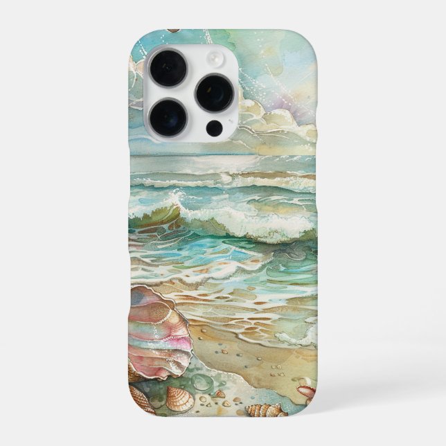 Strandszene iPhone 16 Pro Hülle (Rückseite)