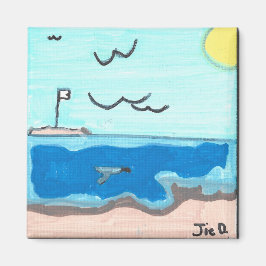 Strandszene Magnet