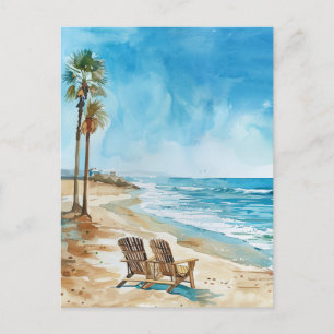 Strandszene Postkarte