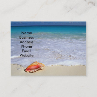 Strandszene und Seashell-Visitenkarte Visitenkarte