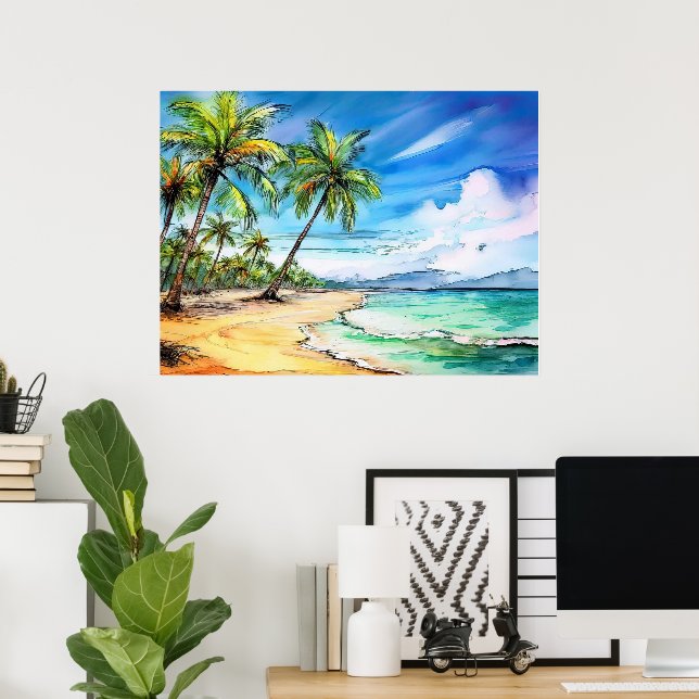 Strandtag auf Kauai Poster (Heimbüro)