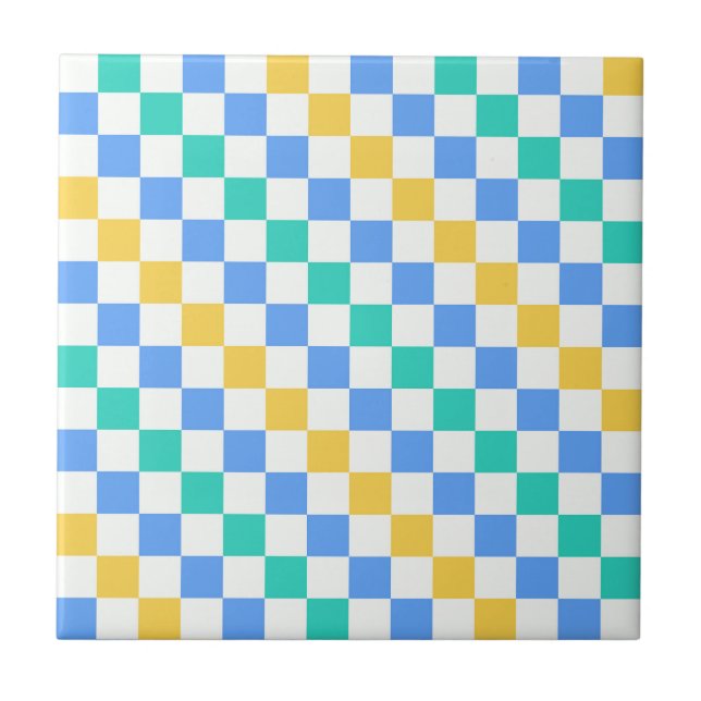 Strandtag-Diagonal-Karo-Muster Fliese (Vorderseite)