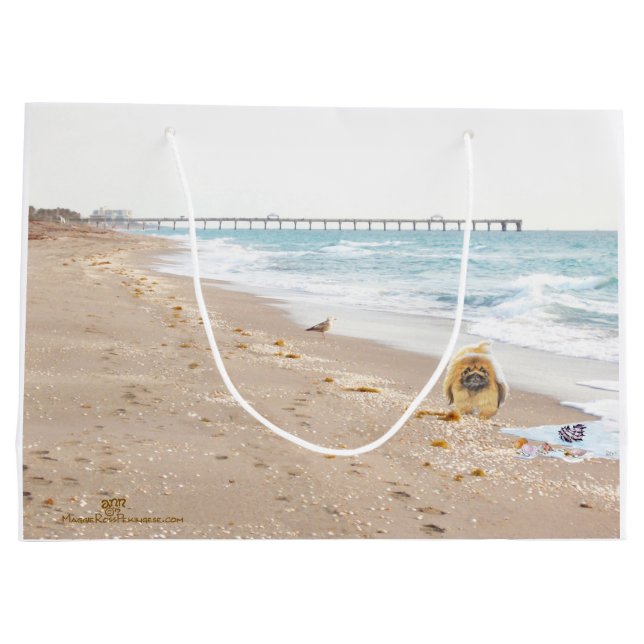Strandtag Große Geschenktüte (Rückseite)