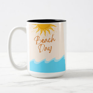 Strandtag-Kaffeetasse Sommer-Sonne-Tasse Ozean Zweifarbige Tasse
