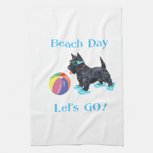 Strandtag Scottie Hund Handtuch