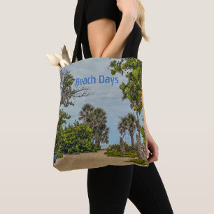 Strandtage, Bewölkt, Strand Willkommen Tasche