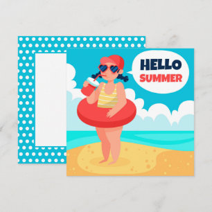 Strandtage Hallo Sommer Grußkarte