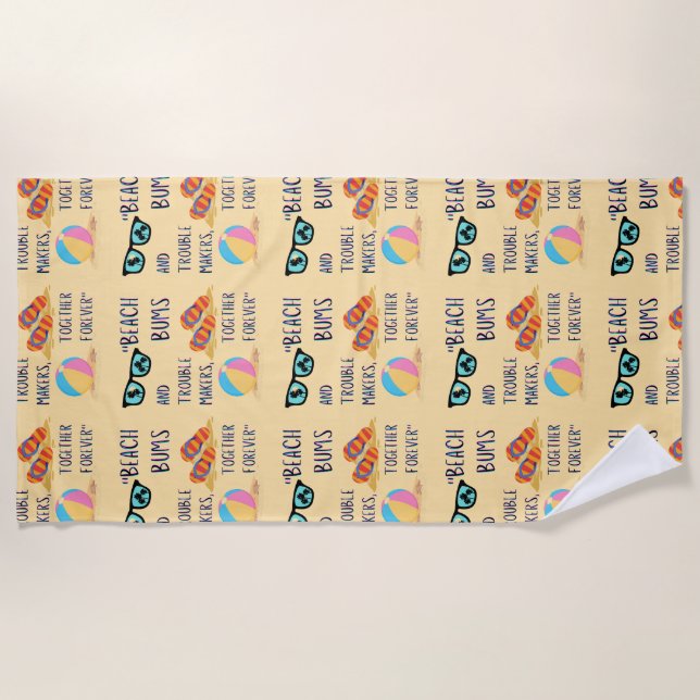 Strandtagskorb Strandtuch (Vorderseite)