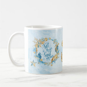 Strandthema Seashell Tasse blau