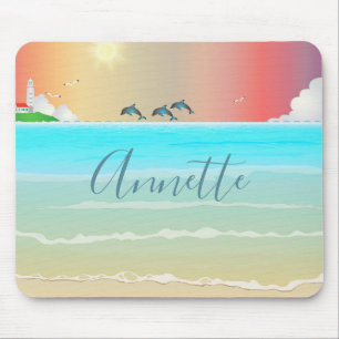 Strandthemen-Delfin-Mauspad  Mousepad