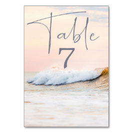 STRANDTISCHKARTE | OCEAN SUNSET NUMMER TISCHNUMMER