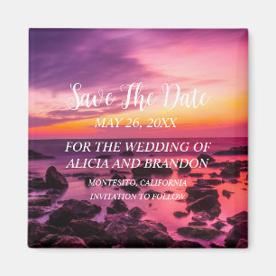 Strandtropischer Sand Hochzeiten Modern Wellen Mag Magnet