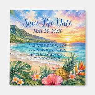 Strandtropischer Sand Hochzeiten Modern Wellen Mag Magnet