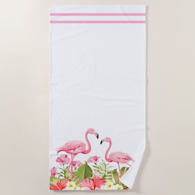 Strandtuch-Flamingo Strandtuch (Vorderseite)