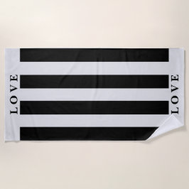 Strandtuch - Grau und Weiß