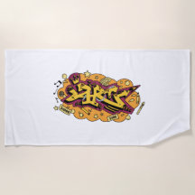 Strandtuch Kunst Graffiti