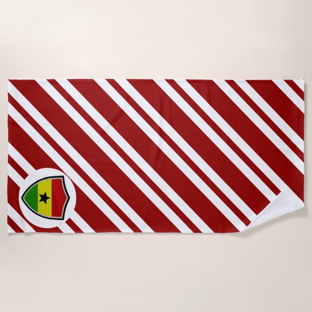 Strandtuch mit der Ghana-Flagge (Vorderseite)