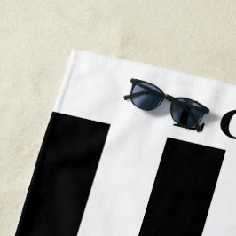 Strandtuch - Schwarz/Weiß