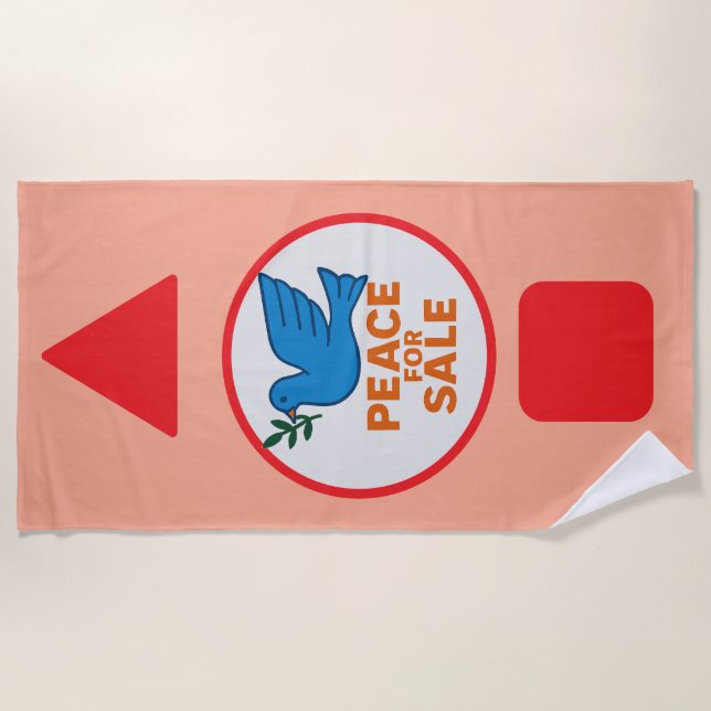 Strandtuch, Strandtuch mit Friedensdesign (Vorderseite)