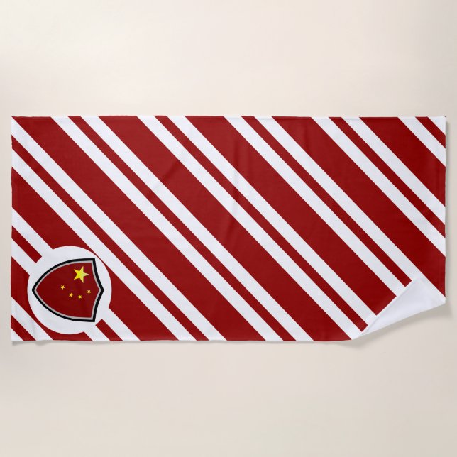 Strandtuch unter chinesischer Flagge (Vorderseite)